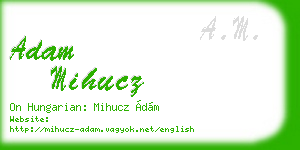 adam mihucz business card